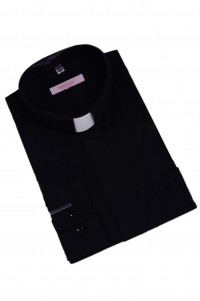 SKLS007 Making Church Long Sleeve Shirt Style Custom-made Solid Color Long Sleeve Shirt Style Custom Long Sleeve Shirt Style Long Sleeve Shirt Factory back view